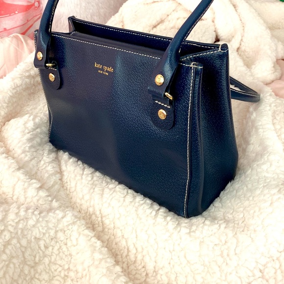 Kate Spade Navy Blue Handbag. - Picture 4 of 8